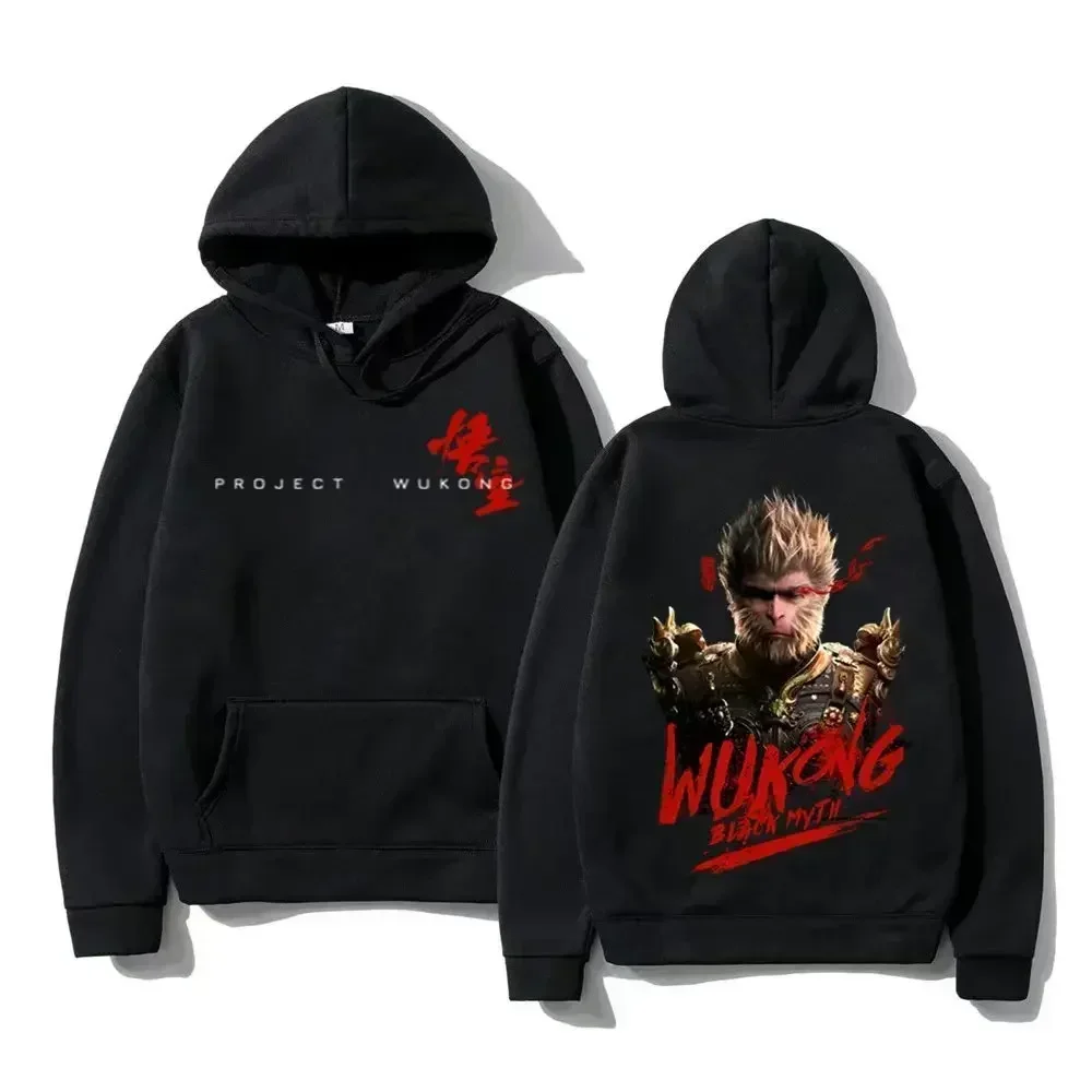 Black myth Wukong game the same long sleeved men and women cotton half sleeve body men clothing  anime hoodie