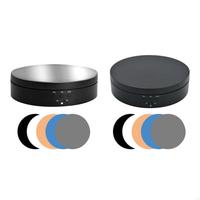 37JB 360 Degree Electric Rotating Display Stand Shop Round Display Turntable Automatic Spinning Base 3 Speeds Adjustable