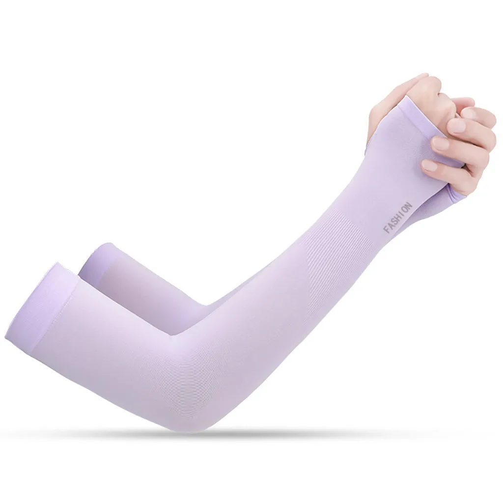 1 Pair Arm Sleeves Warmers Sports Sleeve Sun UV Protection Hand Cover Cooling Warmer Running Fishing Cycling Arm Cover