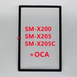 New For Samsung Galaxy Tab A8 10.5 2021 SM-X200 SM-X205 X205C SM X200 X205 Touch Screen Front Glass Panel Lens With OCA Glue