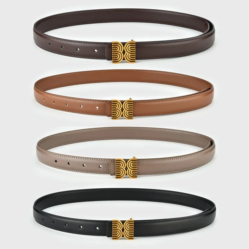 

New Denim Belt Women's Decoration Versatile Casual Belt Smooth Buckle Korean Style Simple and Fashionable Belt