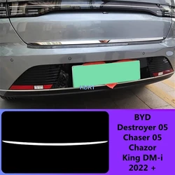 For BYD Destroyer 05/Chaser 05/Chazor/King DM-i 2022 + Car Styling Rear Trunk Trim Tail Gate Strip Door Edge Body Molding Cover