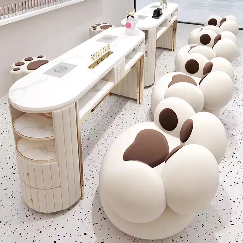 

Современный профессиональный деревянный маникюрный стол JC с пылесборником для салонов красоты, домашнего использования или торговых центров