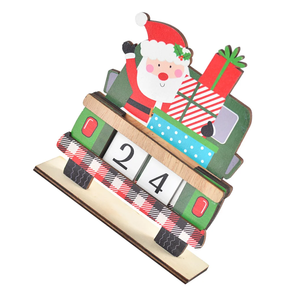 عيد الميلاد العد التنازلي التقويم خشبية عيد الميلاد الديكور هدية احتفالية متعة المنزل بار فندق مول الحواف الآمنة زينة عيد الميلاد