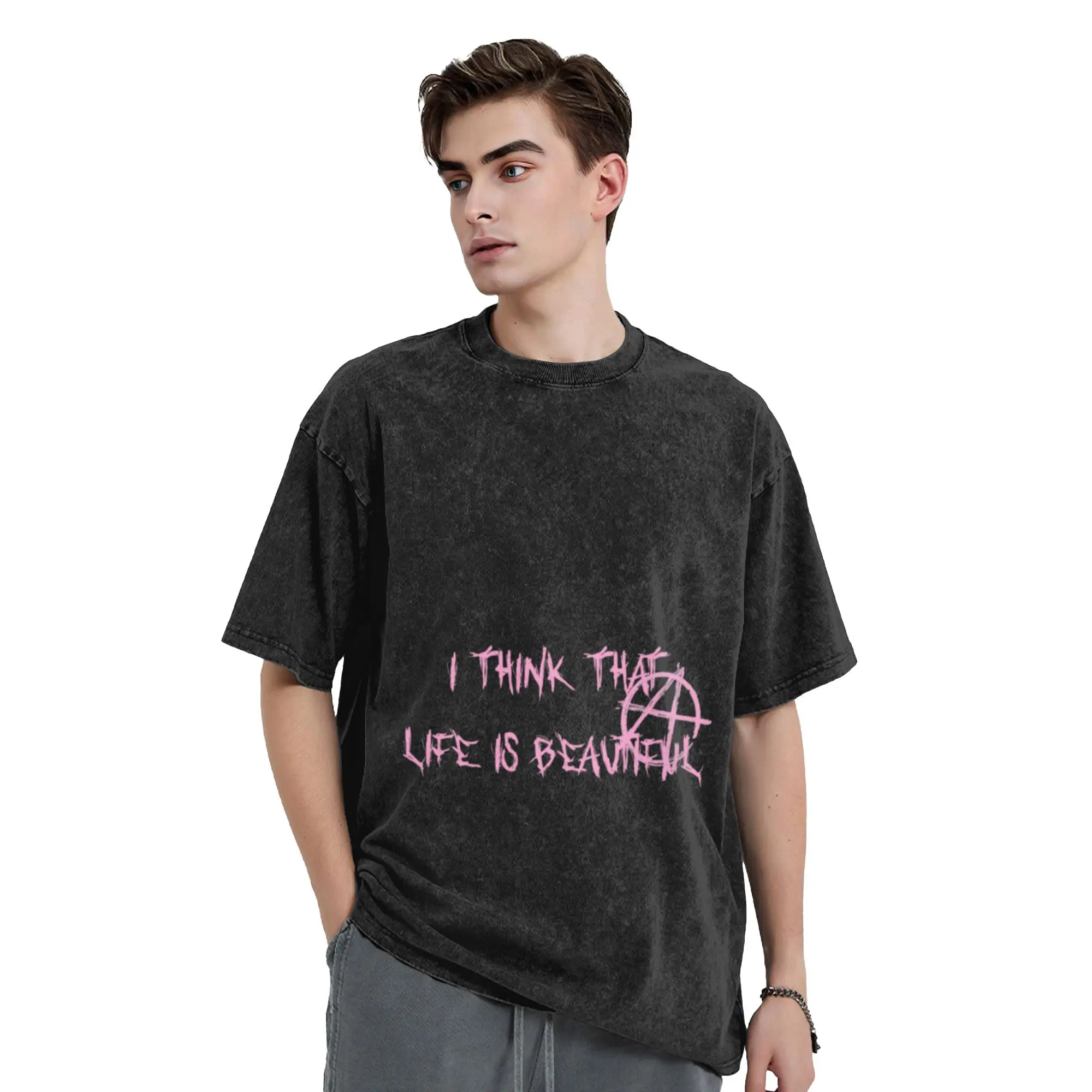 I Think That Life Is Beautiful  Unique Stylish A Vintage Oversized Cotton Unisex T-Shirts