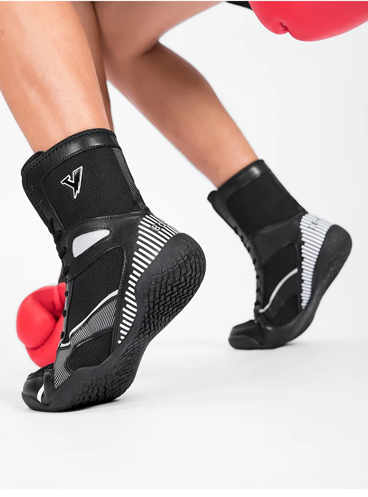 أحذية مصارعة احترافية للرجال أحذية ملاكمة قتالية قابلة للتنفس أحذية رياضية مضادة للانزلاق أحذية رياضية للملاكمة أحذية تدريب #5