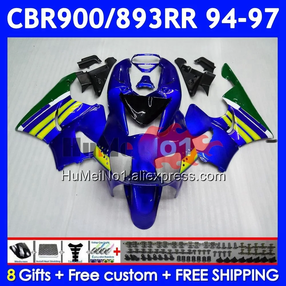 Stock Blue Body For HONDA CBR 893RR CBR 893 CBR900 CBR893 RR 55No.14 CBR900RR CBR893RR 94 95 96 97 1994 1995 1996 1997 Fairing