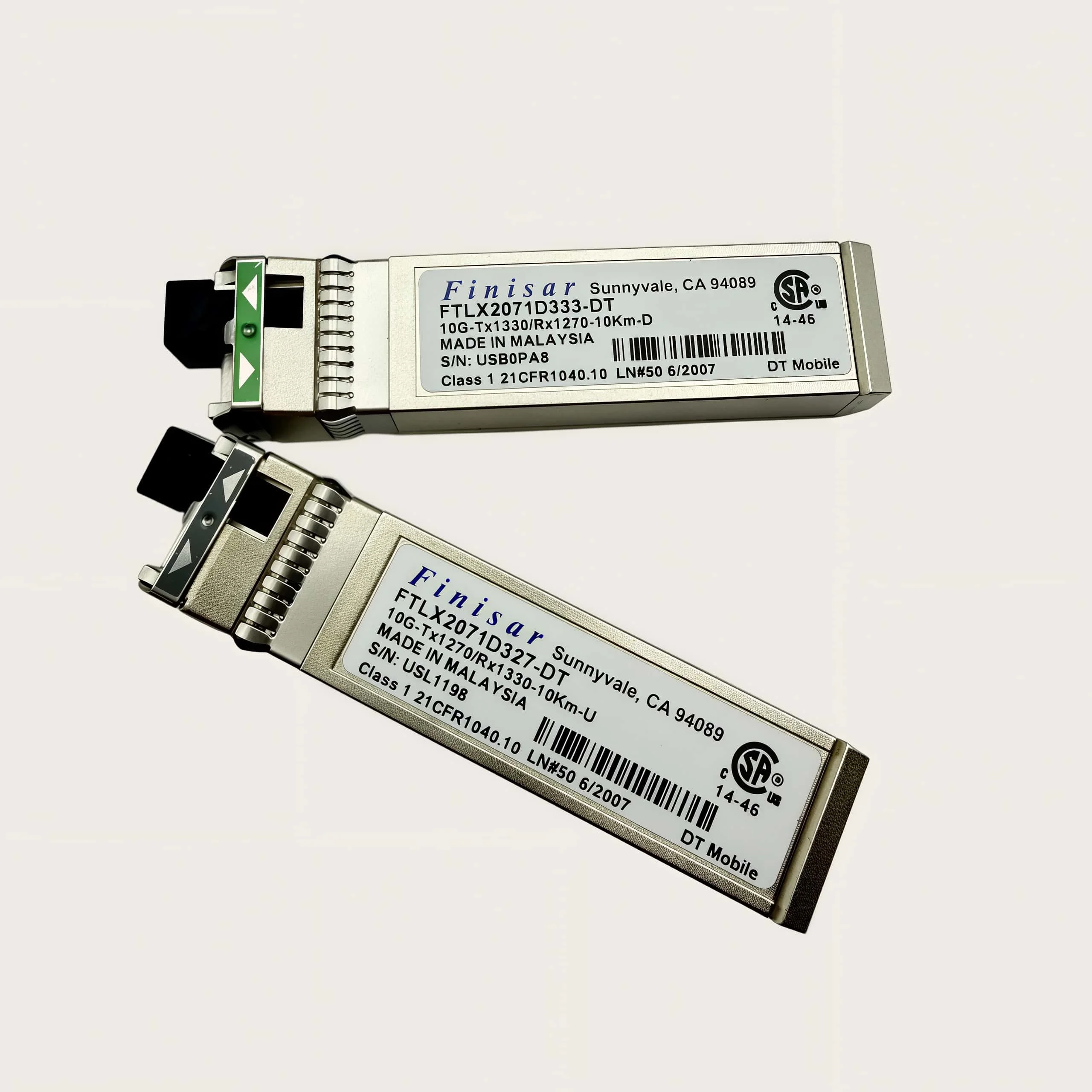 オリジナル-finisar-ftlx2071d333-dt-ftlx2071d327-dt-sfp-トランシーバー-10g-bidi-シングルファイバー-10km-smf-lc-光モジュール-エンタープライズ向け