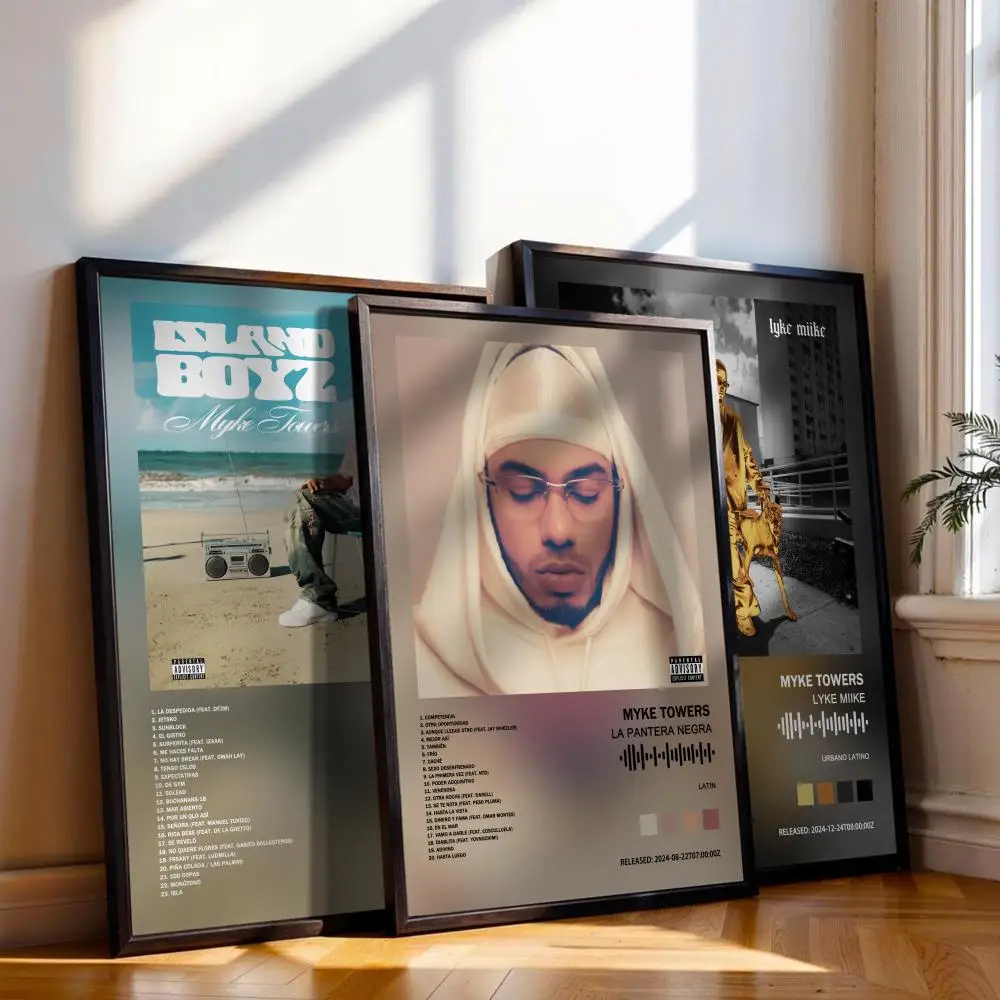Myke Towers Poster Musik Album Cover für Zimmer Leinwand Malerei Druck Kunst Home Wand Dekor Bild Geschenk