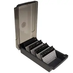 Business Card Holder, Organizer with Dividers & Index Tabs (500 Cards), Great Desktop File Holder Organizer