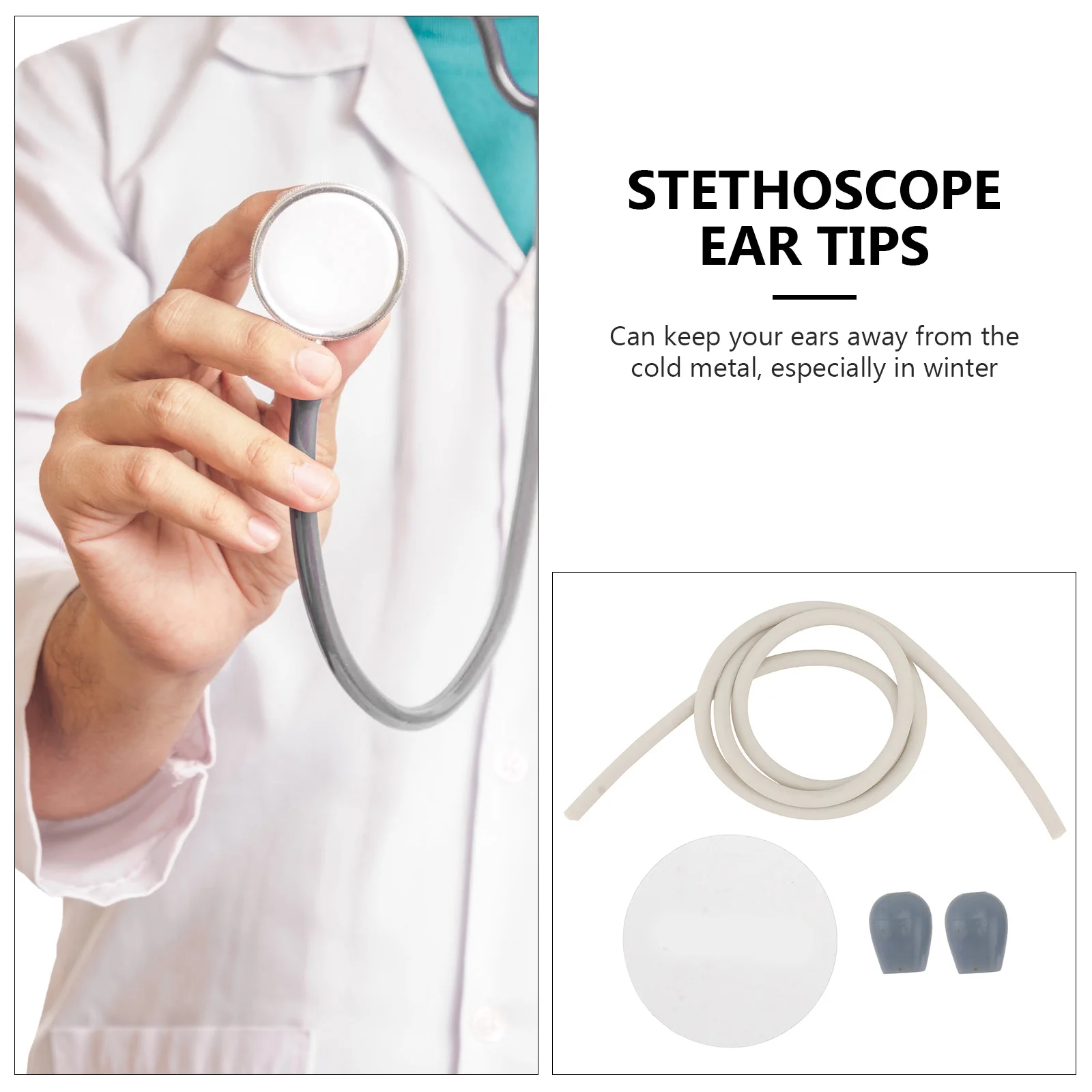

Stethoscope Accessories Ear Tip Replacement Earbud Diaphragm Earbuds Earplug Hose