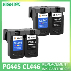 Para canon cartucho de impressora PG-445 CL-446 445xl 446xl alta capacidade preto e cor cartucho tinta pg445