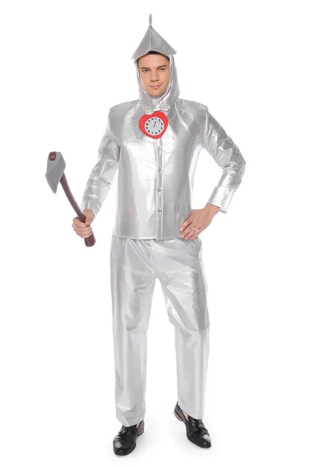 

Взрослый Хэллоуин Карнавал Вечеринка Волшебник Оз Косплей Костюм Рождественский Маскарад Аниме Серебряный Олово Человек Пары Косплей Костюмы