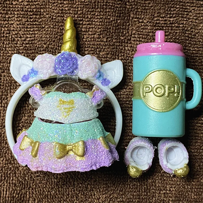 1 مجموعة الملابس الأصلية الأحذية زجاجات اكسسوارات فستان دعوى ل LOLs 8 سنتيمتر دمى الأخت الكبرى يونيكورن الزي الاطفال اللعب لعبة هدية