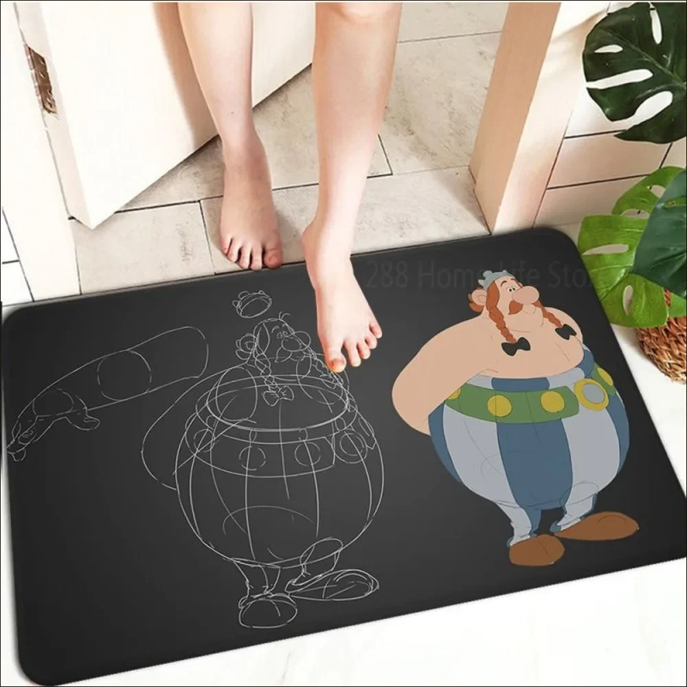 Anime A-Asterix And O-Obelix Floor Mat Floor Mat Retro Multiple Choice Living Room Kitchen Rug Non-Slip Modern Home Decor