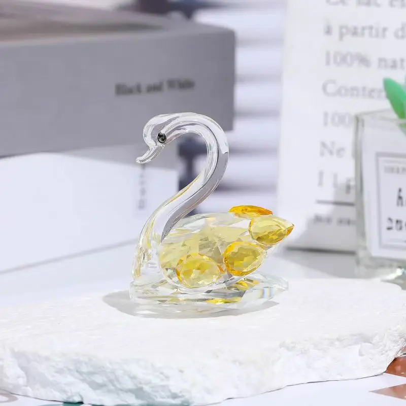 تمثال كريستال البجعة العادي ، ديكور الزفاف ، الحرف اليدوية الإبداعية ، هدايا عيد الحب #3