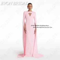 EVON BRIDAL Pink Satin Evening Dress 2024 Mermaid Formal Occasion Dresses Sexy Women vestidos de fiestas elegantes de noche