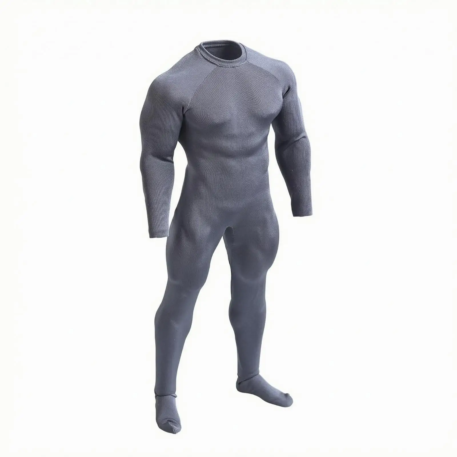 1/6 Seamless Figure Teen Body Base Outfit Stretch Ice Silk Action Figure Body Jumpsuit with Raglan Shoulder for Display