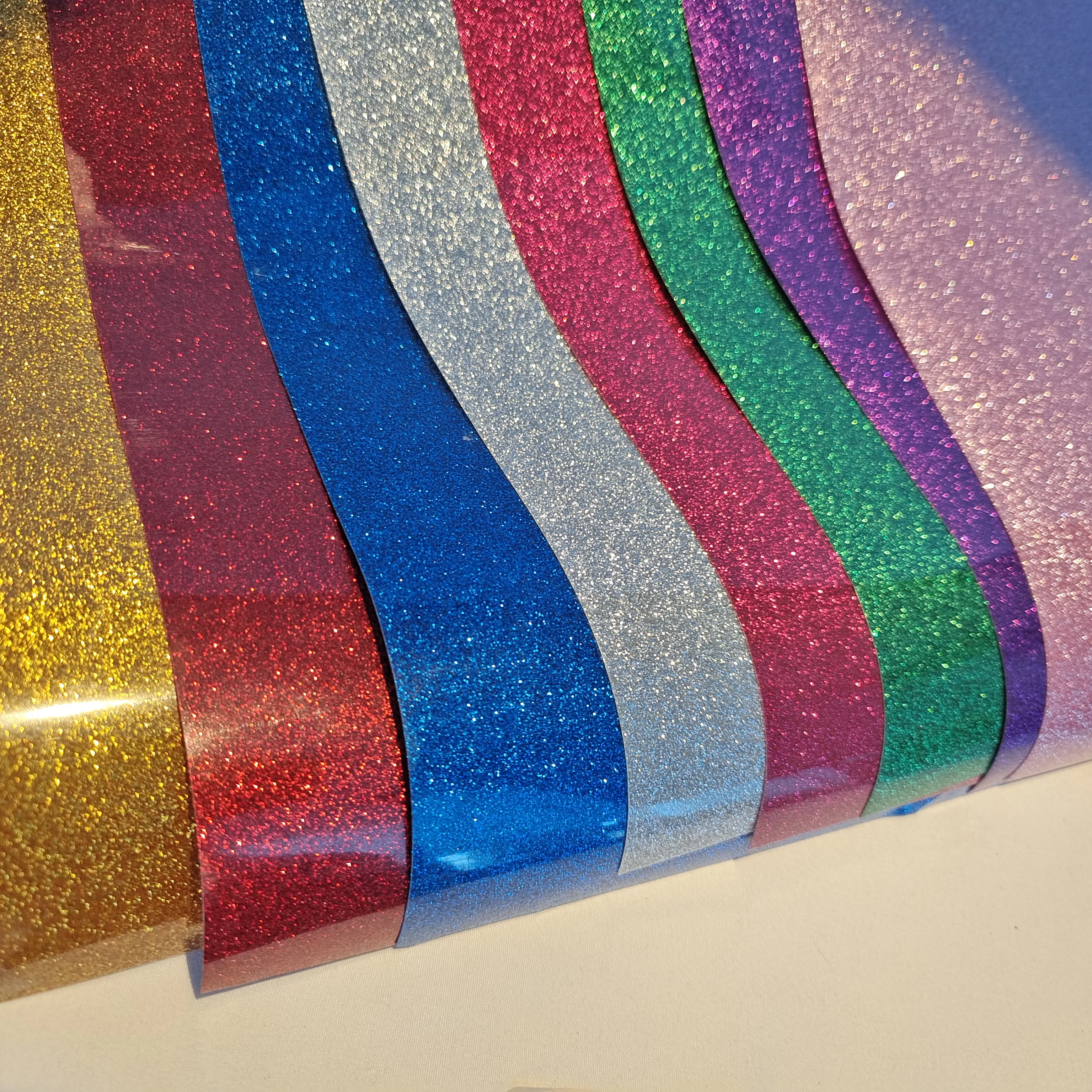 30.5CMX100CM Glitter Shiny Heat Transfer Vinyl For HTV DIY Clothes Shirt High Elastic Decoration Film