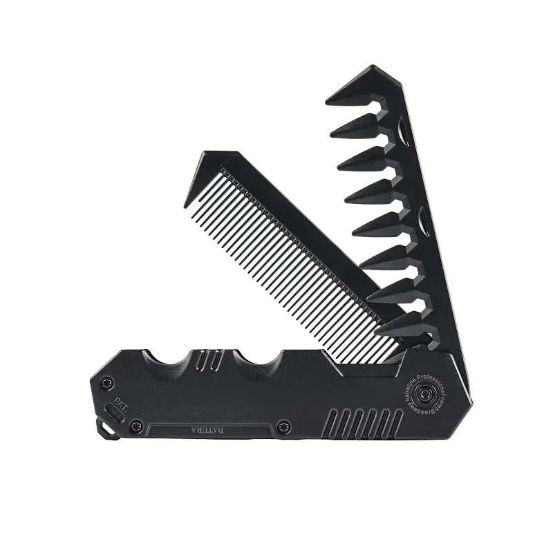 Multifuncional Portable Plastic Folding Pocket Combs Barber Men Oil Head Beard Combs Hair Styling Wide Tooth Combs