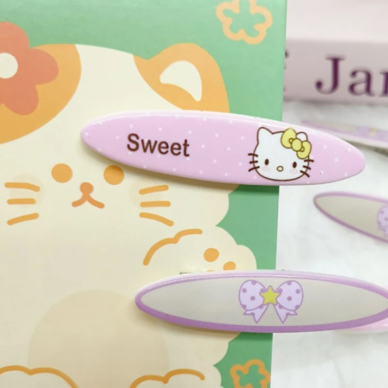 1PC Ragazza Del Fumetto Arco KT Gatto Frangia Laterale Clip Copricapi Kawaii Sanrio Hello Kitty Forcelle Accessori Per Capelli Svegli Regali di Festa