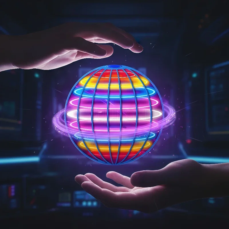 Boule volante Boomerang Fly Orb magique avec lumières LED Drone Hover Ball Fly Nova Orb Flying Spinner jouets pour enfants cadeaux de noël