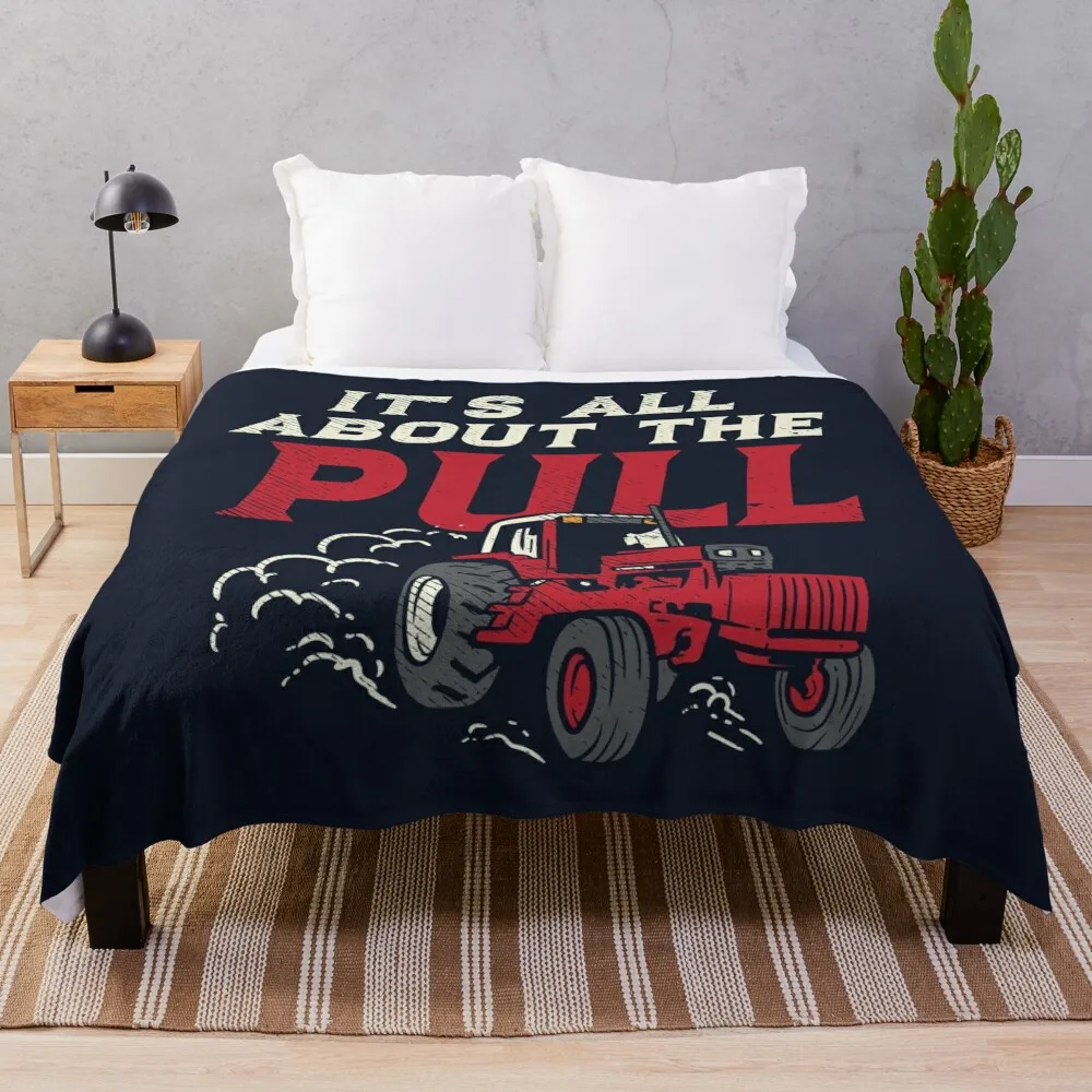 

About The Pull Tractor Throw Blanket Hair Flannels Beach Blankets