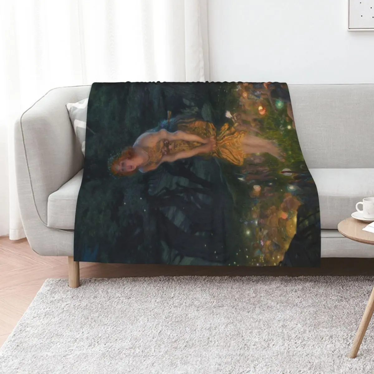 Midsummer Eve Edward Robert Hughes fairies mythology fantasy Throw Blanket Shaggy Flannels Moving Luxury Thicken Sofas Blankets