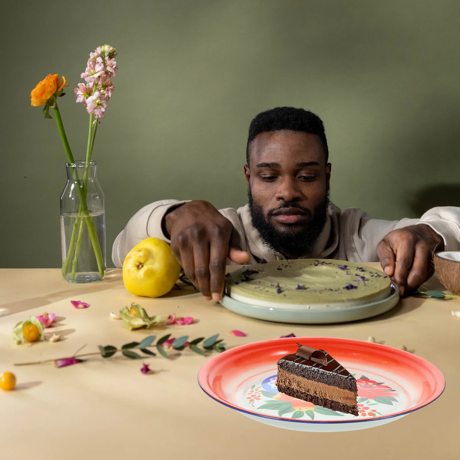 

Retro Enamel Plate Vintage Style Snacks Serving Dish For Home Kitchen Bakery Fruit Vegetable Storage Food Tray