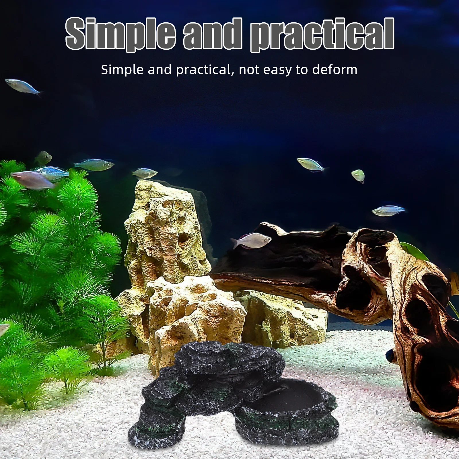 

Resin Basking Platform for Turtles Natural Look Turtle Hanging Platform Above Tank Decorative Basking Spot for Turtle Tank