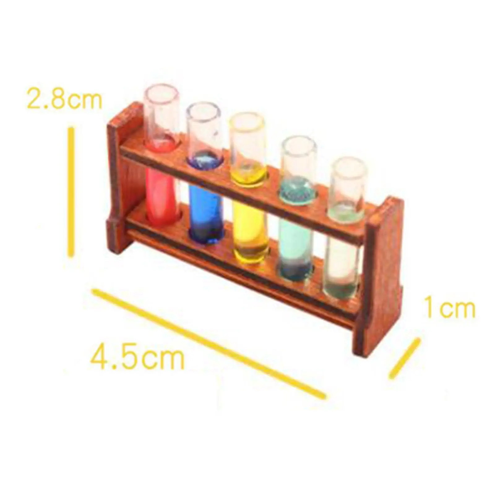 โมเดลเฟอร์นิเจอร์ไม้หลอดทดลองสำหรับบ้านตุ๊กตาขนาด 1/12 จำนวน 5 ชิ้น สำหรับการศึกษาชิ้นส่วนบ้านตุ๊กตาขนาด 1/12