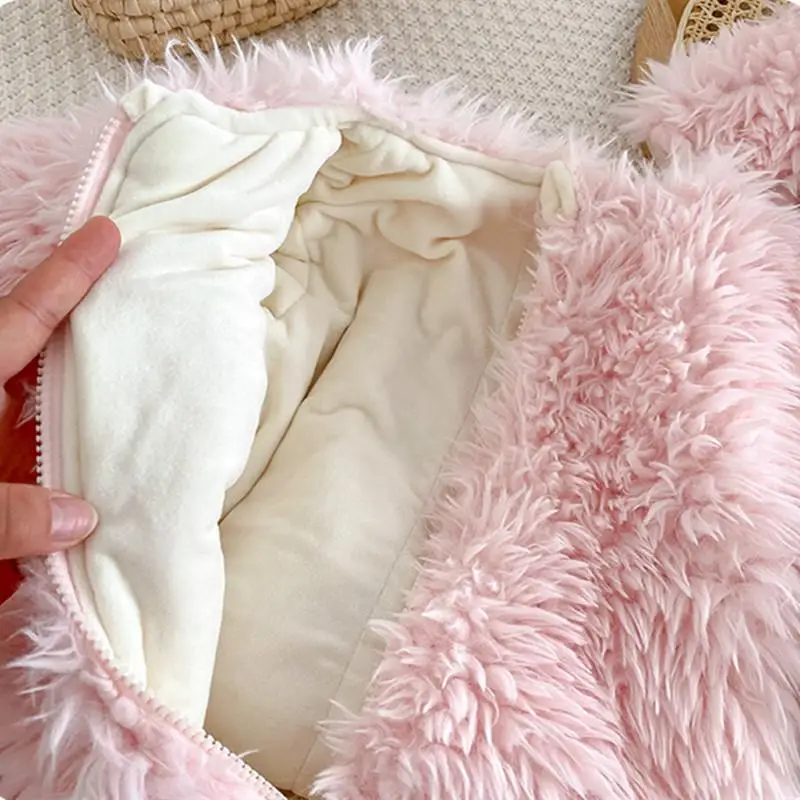 Cekcya ฤดูหนาวเด็กอบอุ่นการ์ตูนกระต่าย Hooded Romper ทารกหญิงหนา Coat Jumpsuit ทารกแรกเกิดเสื้อผ้านุ่มชุดนอน Overalls