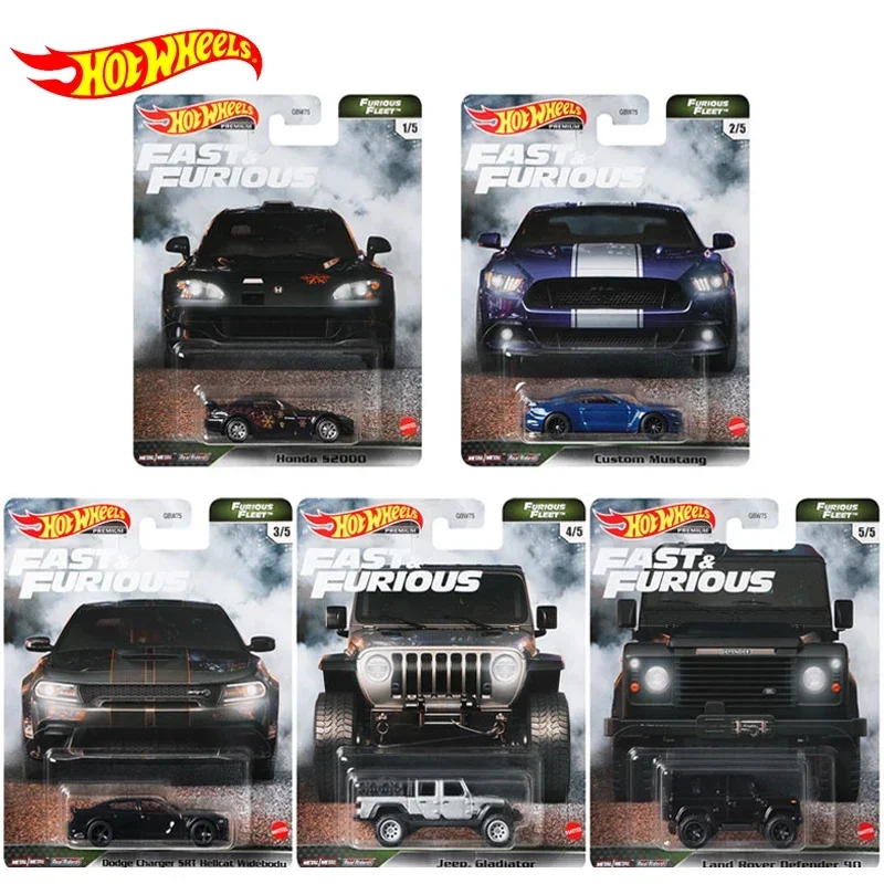 Broken Box Hot Wheels Premium Car Fast and Furious Vehicles Diecast 1/64 Euro Fast Full Force Fast Runner Boys Toys for Children