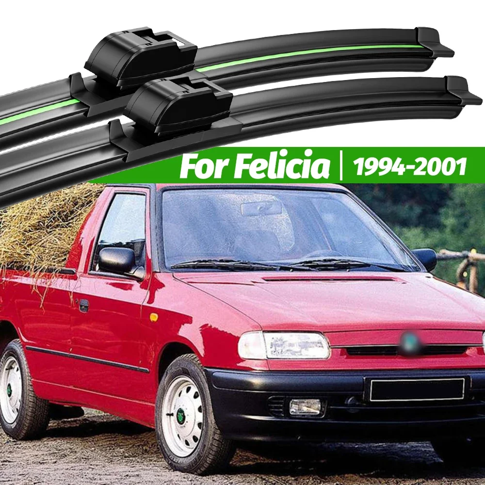 For Skoda Felicia 1994-2001 2pcs Front Windshield Wiper Blades 1995 1996 1997 1998 1999 2000 Windscreen Window Accessories