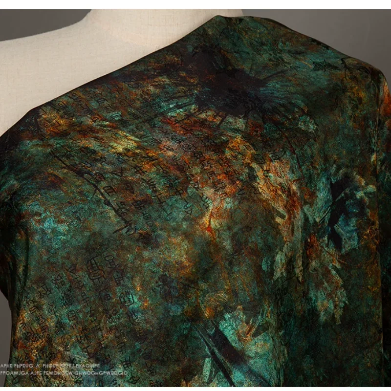 Pure artificial silk printed fabric is suitable for DIY sewing fabric by hand