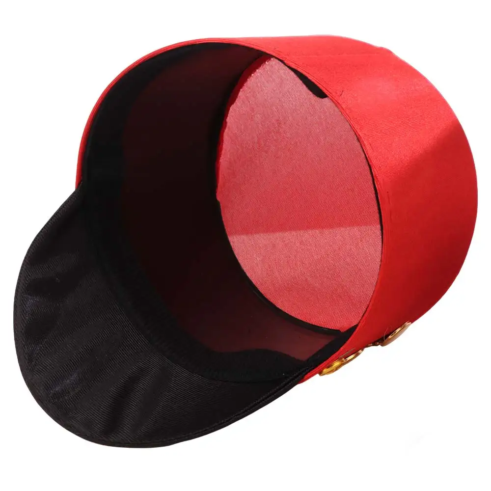 Hat-nutcrackers Marching Band Hat Cosplay Show Skin-friendly Drum Major Master Hats Gold Trim Strips Themed Party