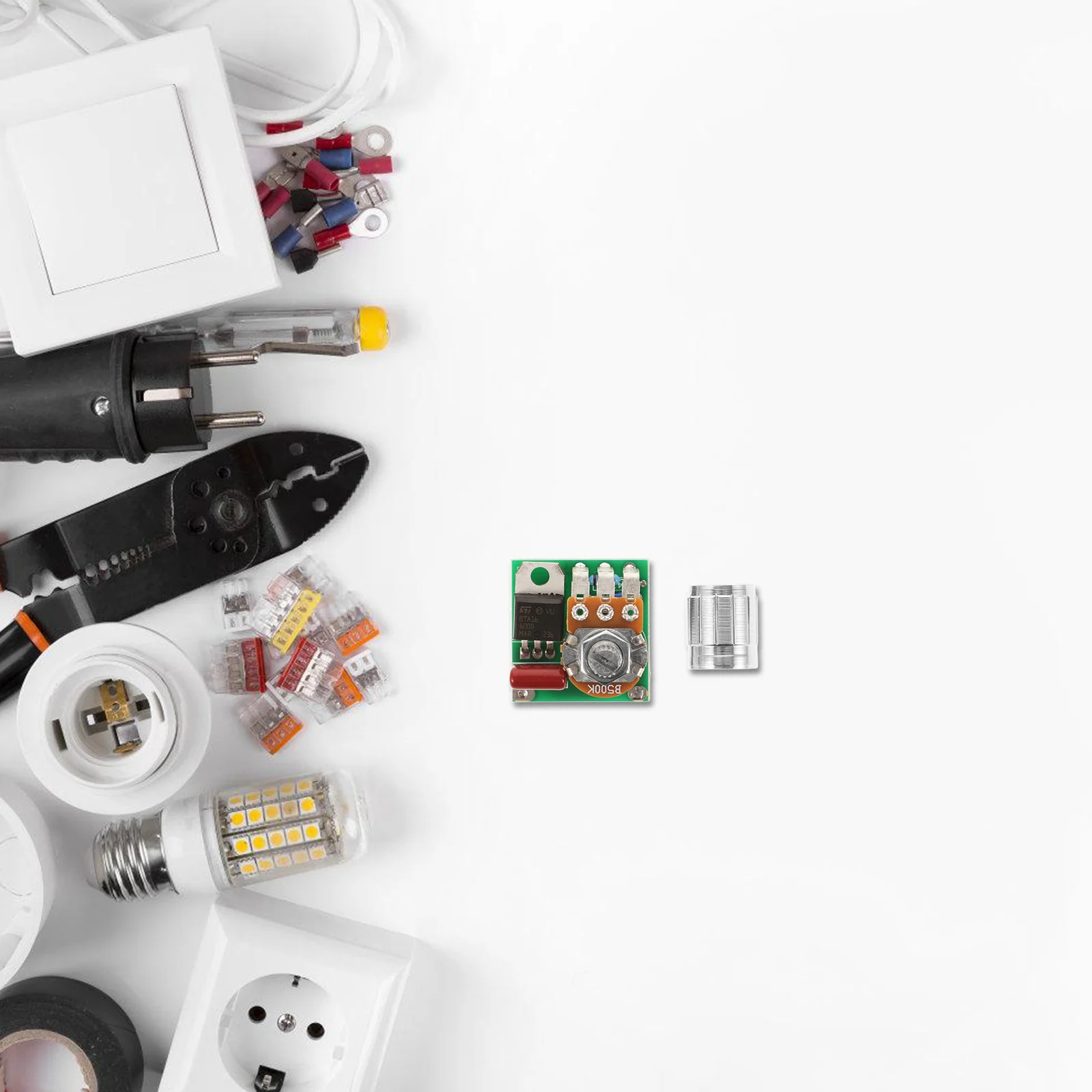 

Solid Material Adjustable Bulb Dimmer Multi-Use Bulb Controlling Switch Electronic Potentiometer Switch for Safe Long-Lasting