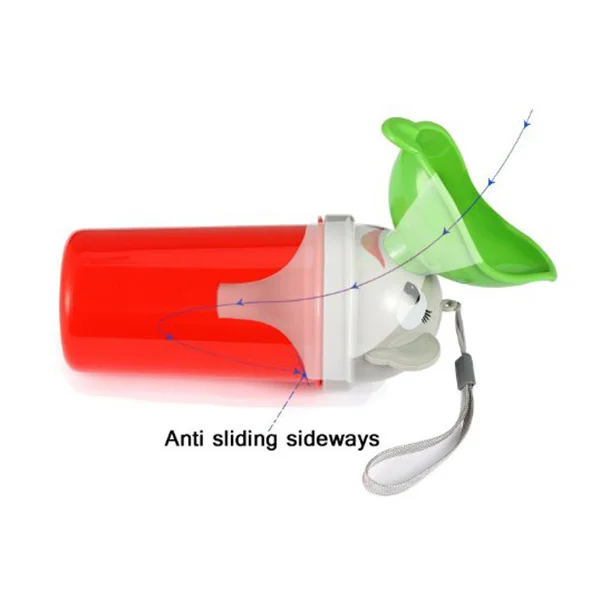 

Baby Girl Portable Red Urinal Toddler Emergency Potty Training Leakproof Design Convenient for Car Camping Travel