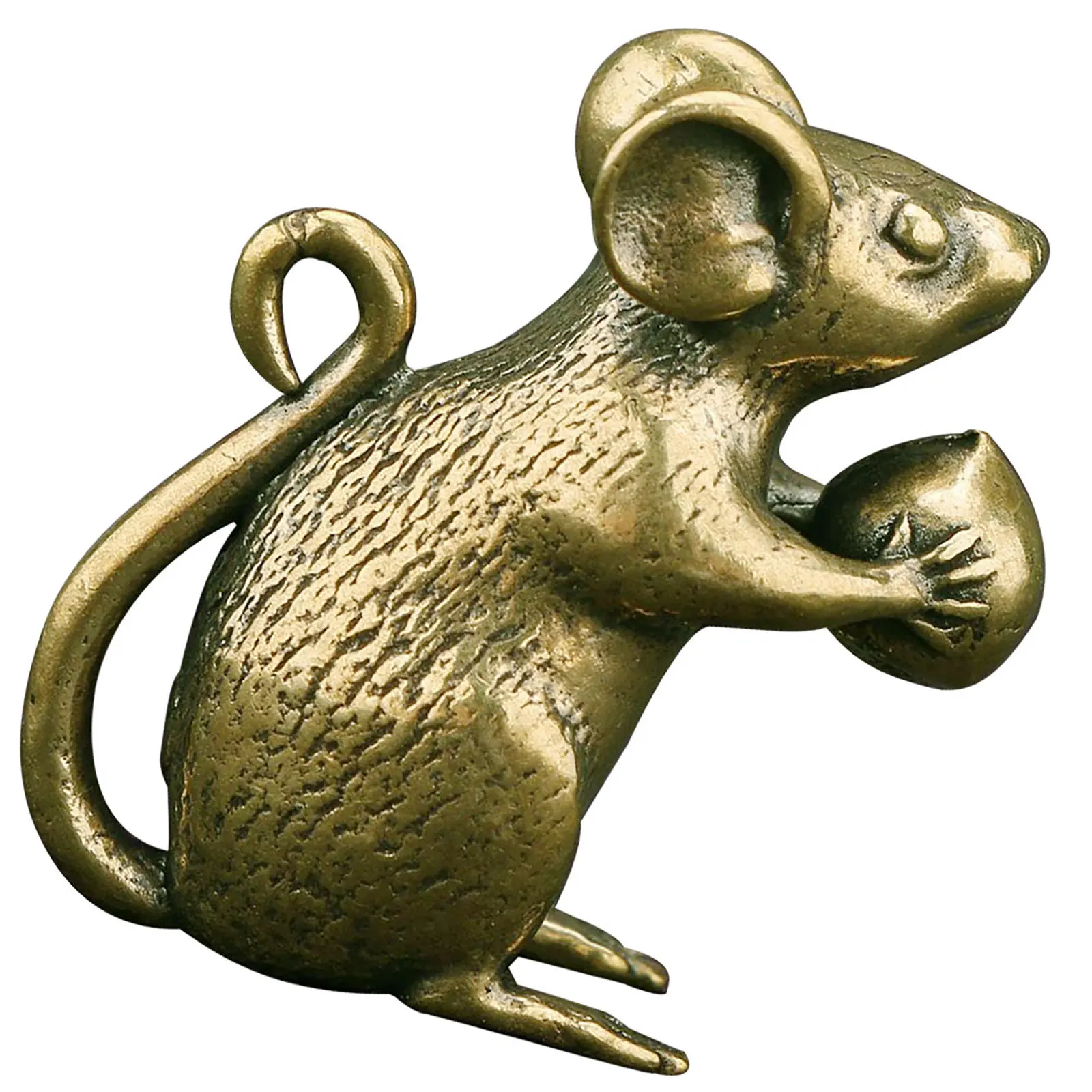 

Delicate Brass Mouse Desktop Adornment Retro Mouse Decoration Office Car Table Ornament Office Decor Desktop Adornment