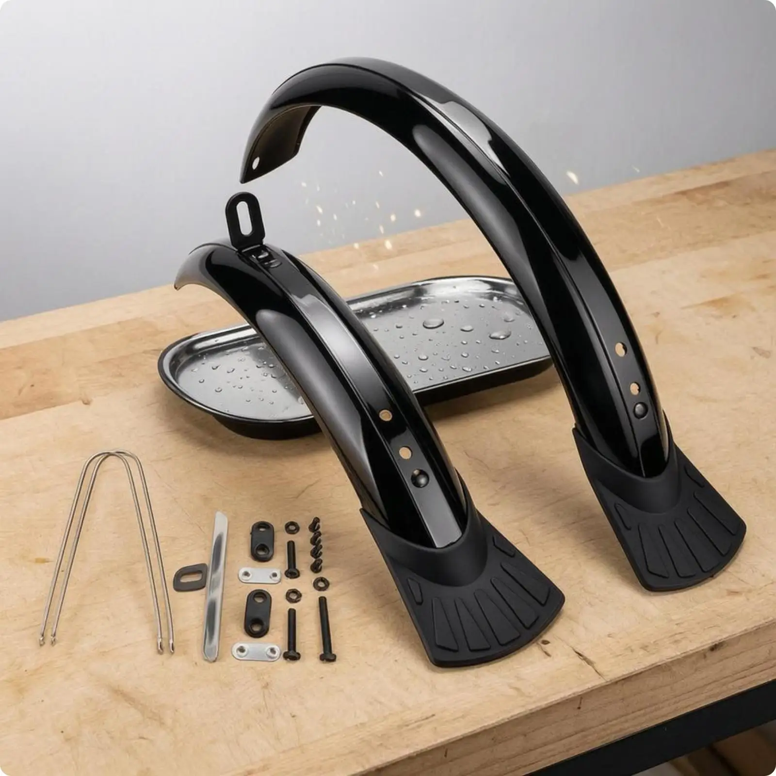 MTB Bike Mudguards Lightweight Curved Mudguard Bicycle Kit Rear and Front Splash Guard for Mountain Bike 29 Inch