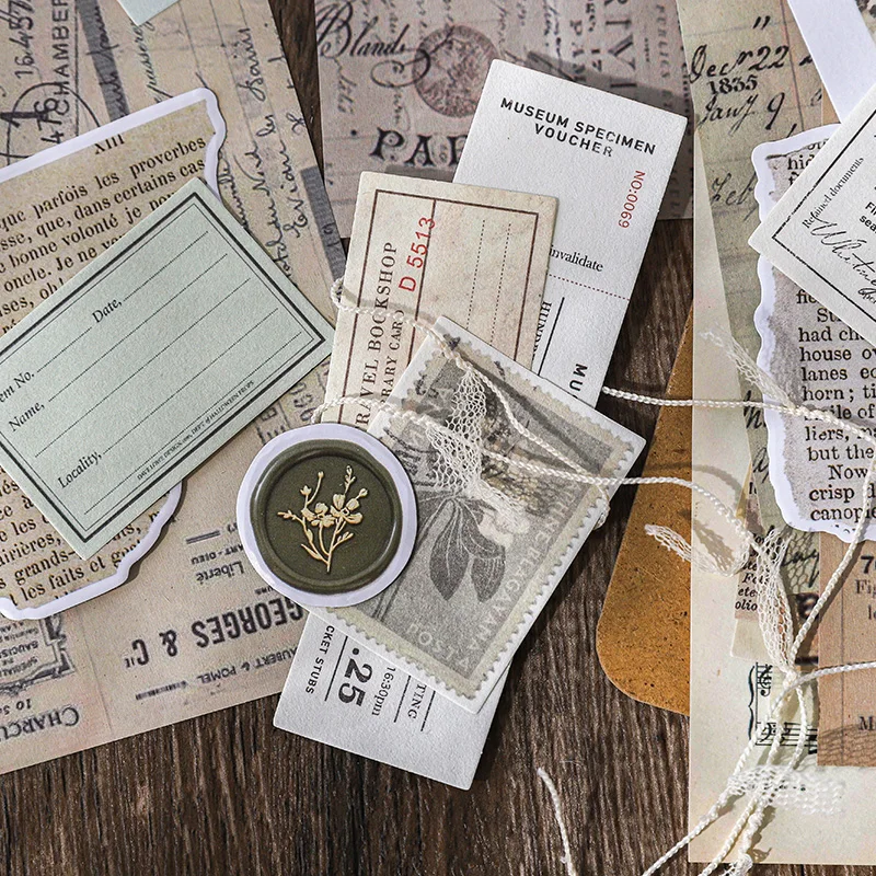 Moritz's Reading Room Series Retro Paper, Memo Pad, Message Paper, 4 Pacotes por Lote