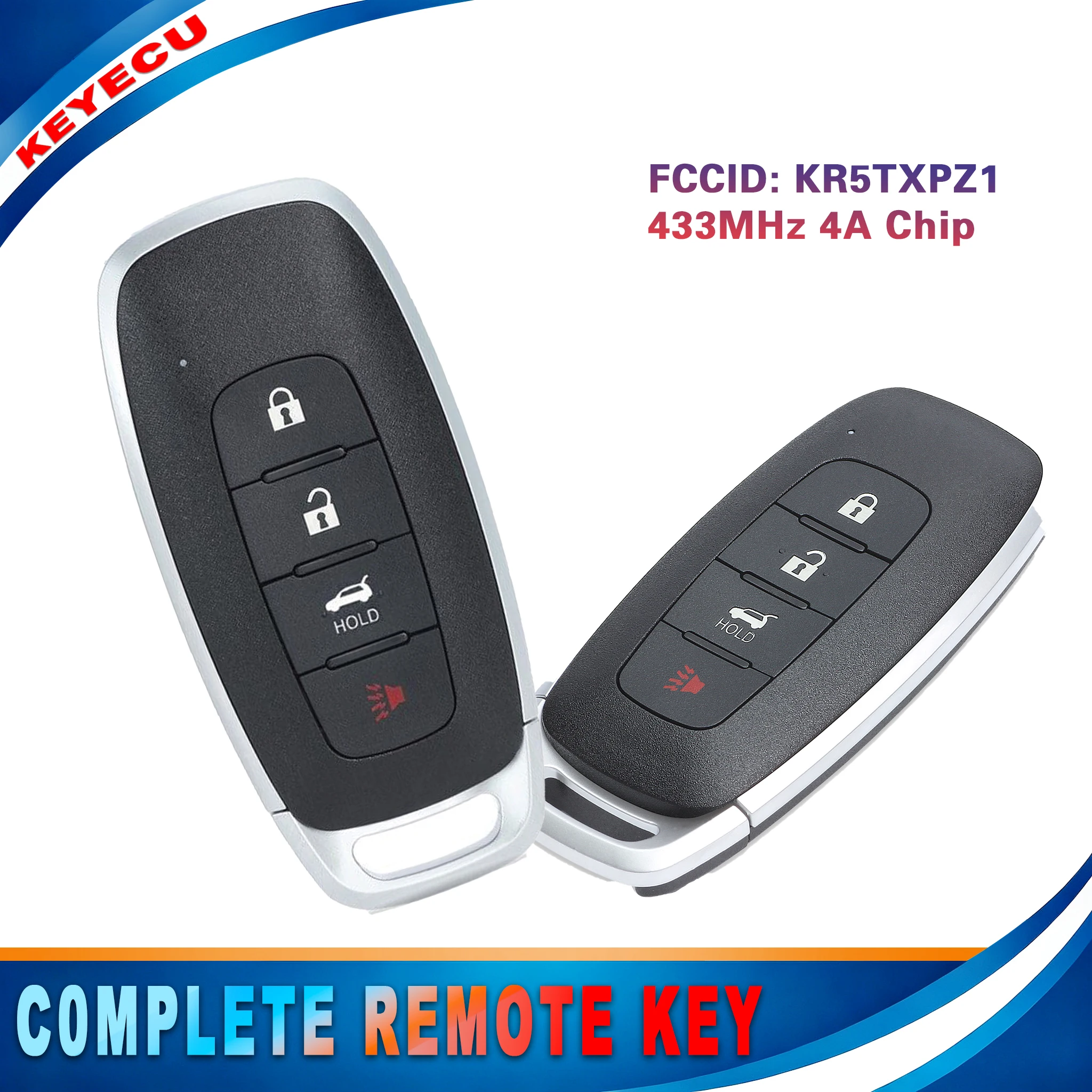 KEYECU for Nissan Rogue Kicks Ariya Versa Pathfinder Ignis X-Trial 2022 2023 Remote Key Fob KR5TXPZ1 433MHz 4A S180146105