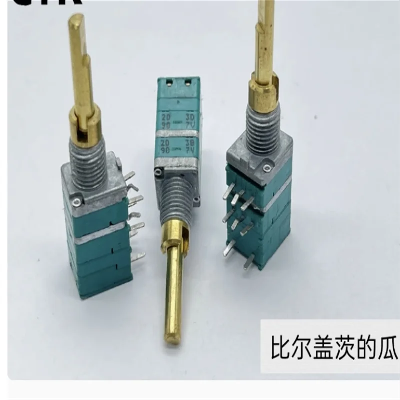 1 PCS ALPS RD912DSF-20 Dual Adjustable Precision Potentiometer with Switch B20K Axis Length 22mm