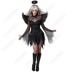 Halloween Costume for Adult Women Sexy Dark Angel Devil Cosplay Costume Carnival Performances Costume Women Vampire Ghost Bride