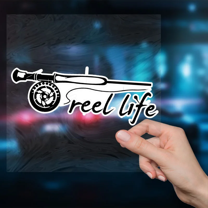 Reel Life Fly Fishing Vinyl JDM Ute Car Decal Sticker Gift Funny Fish Boat
