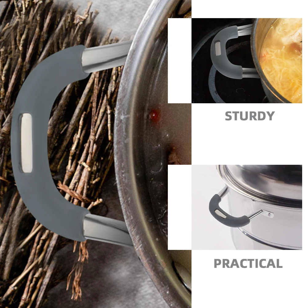 

2pcs Anti-scalding Pot Handle Replaceable Removable Practical Pan Side Handles Steaming Boiler Cookware Parts Accessories