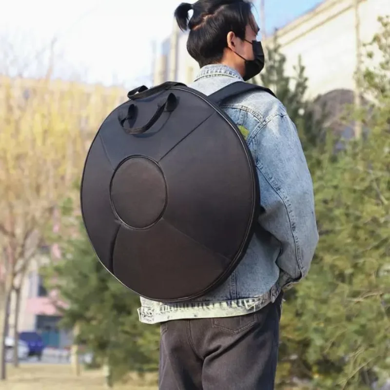 Waterproof Cloth Handpan Bag Double Shoulder Tambourine Bag Portable Handheld Drum Bags Large Percussion Instrument Backpack