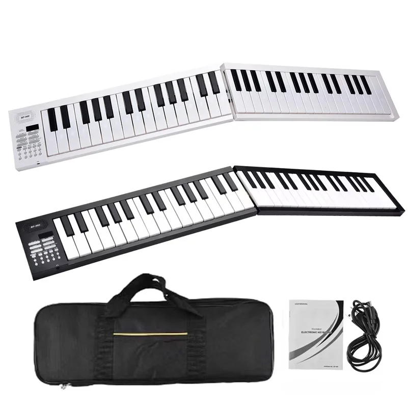 Miwayer 61 Keys Foldable Electronic Piano Keyboard for Beginners, Built-in Rechargeable Battery,25 Demo Songs,16Tones&100Rhythms