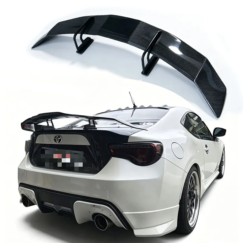 Carbon fiber Compatible Spoiler Glossy Balck for 2013-2020 Toyota GT86 Subaru BRZ Trunk Wing Rear Body Kit Lip Unpainted