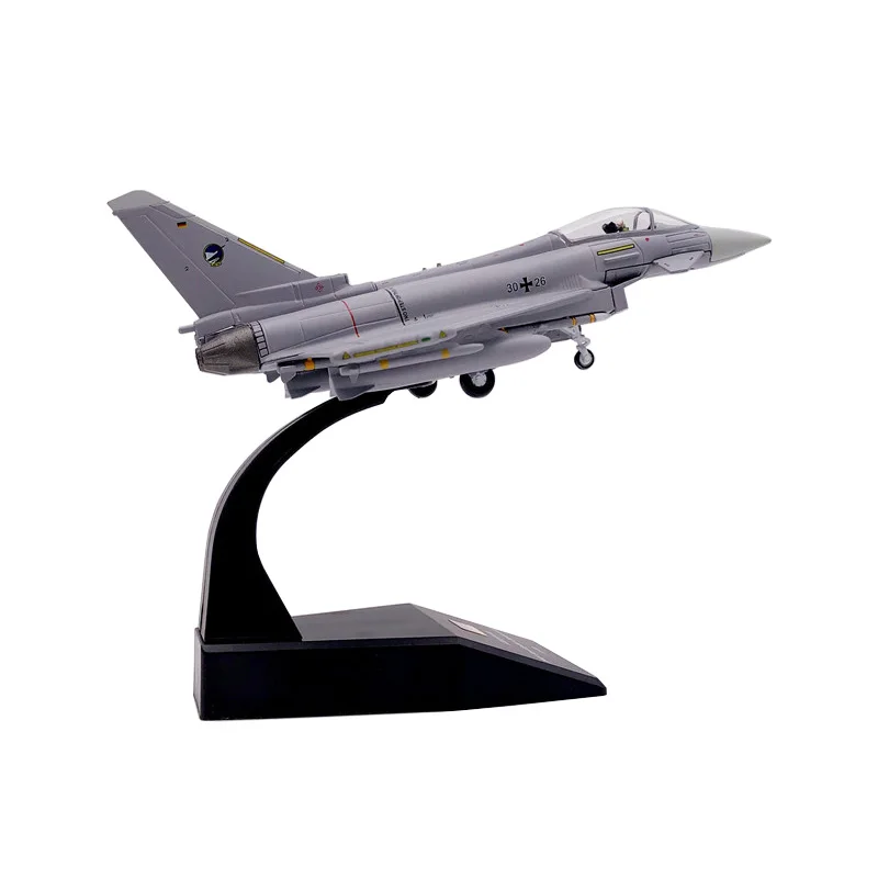 Escala 1/100 ef2000 eurofighter typhoon avião de combate metal lutador modelo militar diecast avião modelo para coleção presente